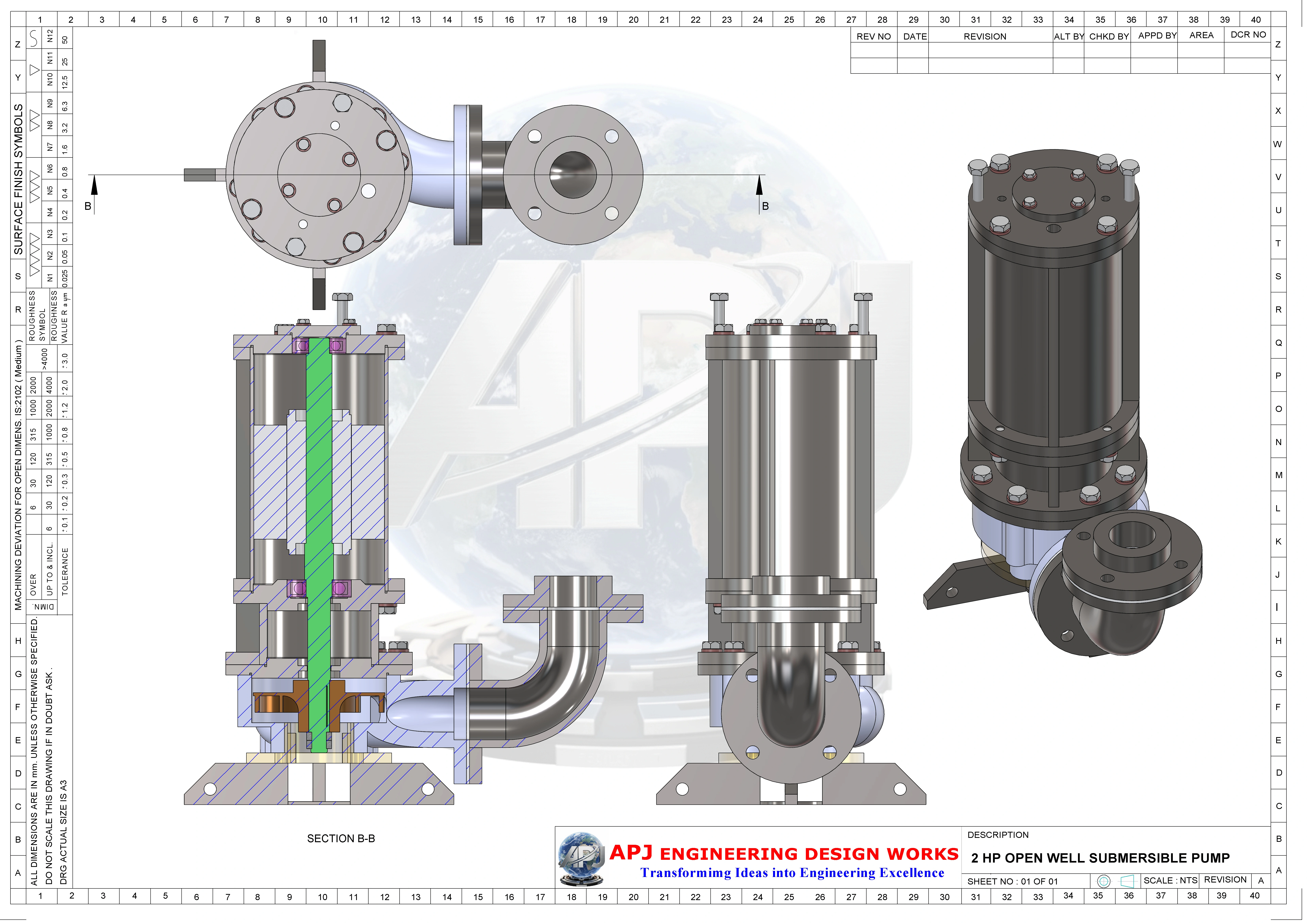 2 HP OPEN WELL PUMP